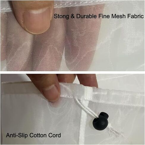 Pool Vacuum Replacement Mesh Bag, Pool Leaf Vacuum Net Bag Fine Mesh with Locking Cord, Pool Vacuum Filter Bag, Pool Cleaner Bag Suitable for Pools Aquariums Ponds Collecting Leaves and Debris （4Pcs） in Kuwait