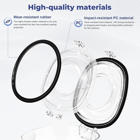 A10 Dustbin Lid with Filters Replacement Set Compatible with Tineco Vacuum | Fit for A10 / A10 Hero vacuum cleaner, Easy to install, Come with Sealing Ring, Durable, Lightweight, Clear in Kuwait