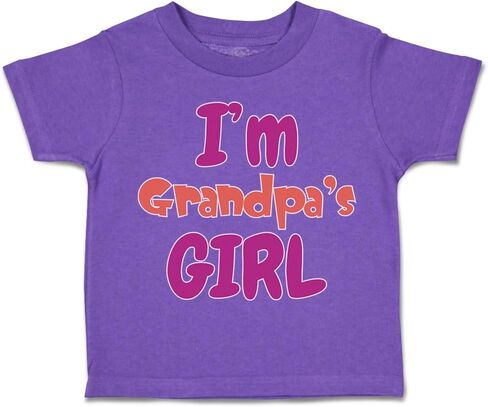 Toddler T-Shirt Grandma Grandmother I'm Grandpa's Girl Grandmother Grandma Cotton Impressive Grandma Grandmother Boy & Girl Clothes Awesome Grandma Grandmother Baby Funny Tee Purple Design Only 4T in Kuwait