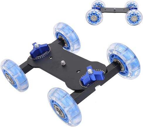 Camera Dolly Wheel Scaled Table Skater Slider Car Portable Mini Desktop Car for Low Level Shooting Compatible for Dslrs Video Camcorders in Kuwait