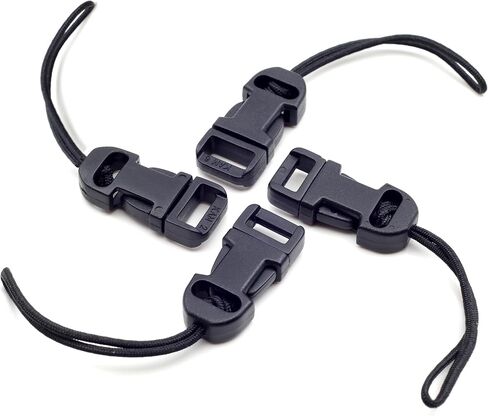 Padwa Lifestyle 8 Pcs Black Quick Release Camera Strap QD Loops Connector Adapter - Camera Quick Release Clip Compatible for All Compact Digital Cameras,Binoculars, Drone Remote Control and USB Stick in Kuwait