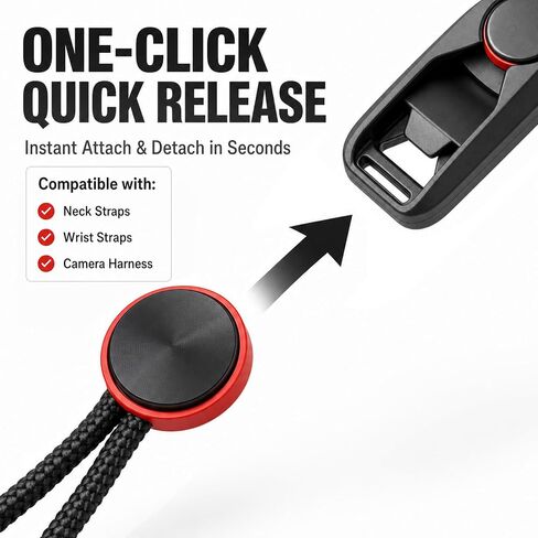8-Piece Camera Strap Quick Release Connector Kit | Includes quick-release buckles and anchor connectors for DSLR, mirrorless, action cameras, and camera straps. in Kuwait