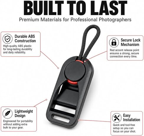 8-Piece Camera Strap Quick Release Connector Kit | Includes quick-release buckles and anchor connectors for DSLR, mirrorless, action cameras, and camera straps. in Kuwait