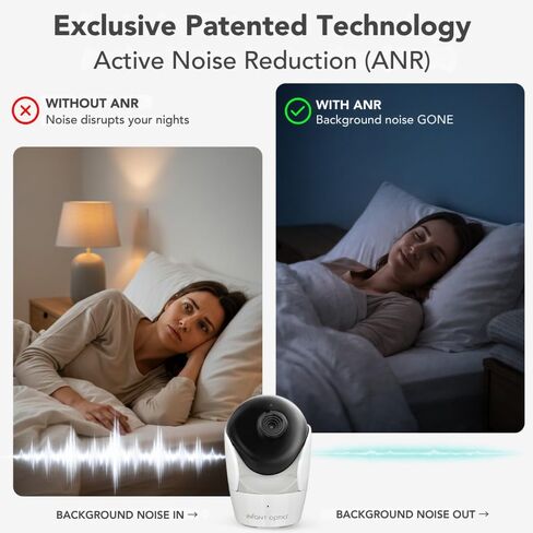 Infant Optics DXR-8 PRO SS (Split-Screen), Patented Simultaneous Dual Audio (SDA), 5" HD Video Baby Monitor with 2 Cameras, Patented A.N.R., No WiFi, Pan Tilt Zoom, Hack-Proof in Kuwait