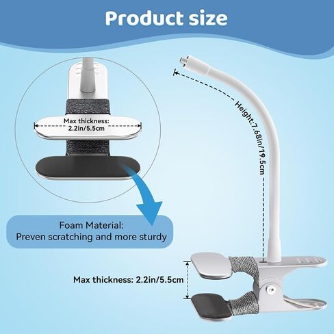 Flexible Baby Monitor Mount for Vtech VM819 /VM901 /Advanced HQ Max /VM919 /VM924 /VM320 /VM350 /VM546 /VM818 /VM923 etc, Baby Monitor Clip Clamp Mount – No Drilling, No Wall Damage, Portable Design in Kuwait
