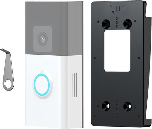Vinyl Siding Doorbell Mount for Ring Battery Doorbell Pro/Plus (2026 Release) – Screw‑Mounted Angle Adjustment Plate, Fits 4" Standard Siding in Kuwait