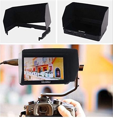 FEELWORLD F6 Plus Camera Monitor 6 Inch Touch Screen 4K 3D LUT HDR Waveform IPS FHD1920x1080, HDMI Field Monitor On DSLR Camera with F750 Battery Tilt Arm Carry Bag in Kuwait