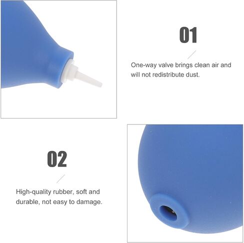 Cabilock Mini Portable Air Blower Cleaner Device with One-Way Air Flow for Camera Lens and Computer Laptop Keyboard, Compact Plastic Dust Blower for Precise Cleaning in Kuwait