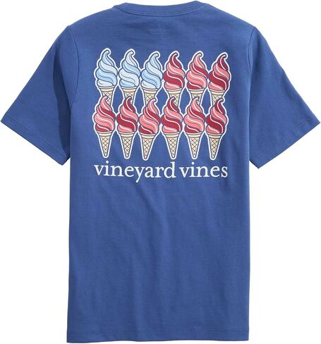 Vineyard Vines Baby Boys' Boys' Ice Cream Cone Us Flag Short-Sleeve Pocket Tee in Kuwait