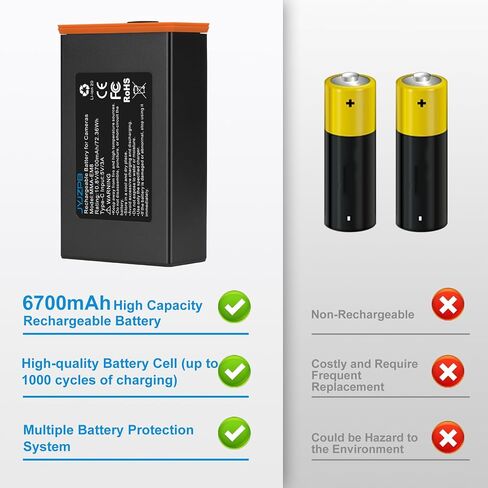 4-Pack 6700mAh Power Mag Battery for Moultrie Battery Pack Edge 2 Batteries | Compatible with Moultrie Edge, Edge Pro, Edge 2 Pro , Edge 3, Edge 3 Pro Cellular Trail Cameras, with 4 USB-C Charging Cables in Kuwait