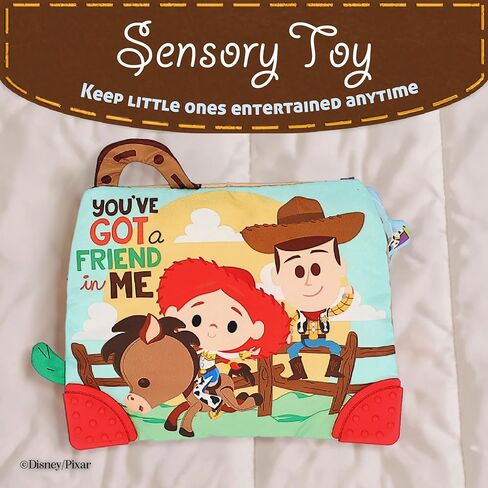 Disney Toy Story Andy’s Toy Box On-The-Go Clip by Kids Preferred – Soft Sensory Teether with Crinkle Sounds & Rattle in Kuwait