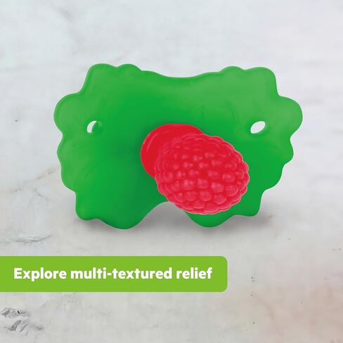 Bright Starts Raspberry Bliss Silicone Baby Teether Toy, Raspberry-Shaped Teething Toy for Infants, Unisex, Ages 3 Months+ in Kuwait