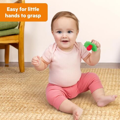 Bright Starts Raspberry Bliss Silicone Baby Teether Toy, Raspberry-Shaped Teething Toy for Infants, Unisex, Ages 3 Months+ in Kuwait