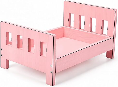 AceOrbit Photography Bed Props Wooden Vintage Photo Prop Photoshoot Props for Studio Photographers Photo Sessions Detachable Bed, 16.5 x 11 Inch (Pink) in Kuwait