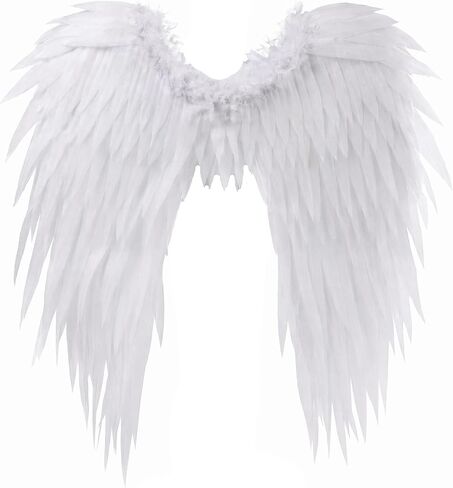 whitefeather Angel Wings Costume Accessory for Halloween, Large 5.24', Lightweight for Adults, Photography Prop in Saudi Arabia