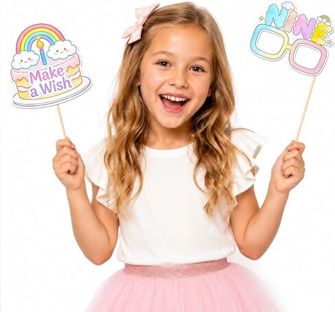Cloud 9 Birthday Decorations, On Cloud 9 Birthday Decorations for Girls Photo Booth Props, On Cloud Nine Party Decorations, 22PCS On Cloud 9 Birthday Props for Girls Birthday Party Supplies in Kuwait