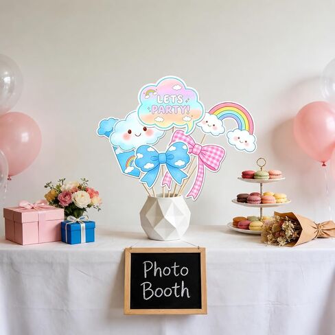 Cloud 9 Birthday Decorations, On Cloud 9 Birthday Decorations for Girls Photo Booth Props, On Cloud Nine Party Decorations, 22PCS On Cloud 9 Birthday Props for Girls Birthday Party Supplies in Kuwait