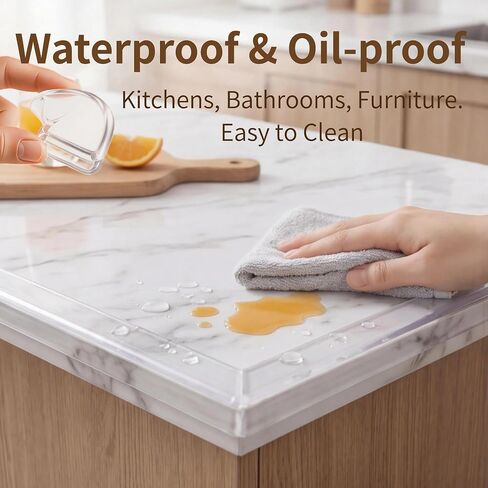 Silicone Corner Protectors & Edge Guards Kit, 0.8in x 6.6ft Clear Edge Protector, Self Adhesive Table Corner Guards Pads, Waterproof Furniture Safety Guards for Sharp Edges, Childproofing for Home in Kuwait