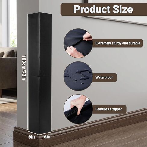 6ft Wall Corner Guards and Edge Protector Heavy Duty Protective Safety Padding Waterproof 2 Sides Corner Pad 2" Thick High-Density Protective Pads Durable Wall Corner Pads for Playroom in Kuwait
