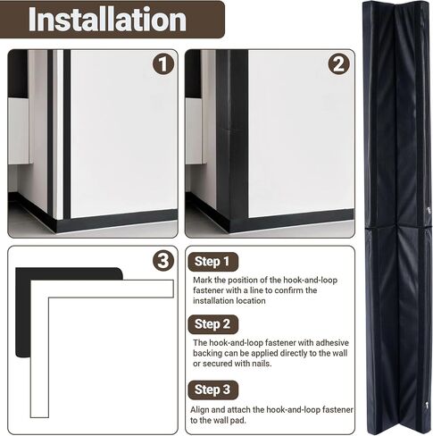 6ft Wall Corner Guards and Edge Protector Heavy Duty Protective Safety Padding Waterproof 2 Sides Corner Pad 2" Thick High-Density Protective Pads Durable Wall Corner Pads for Playroom in Kuwait