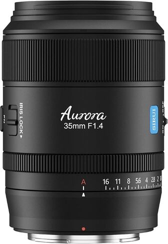 SIRUI Aurora 35mm F1.4 Full Frame Auto Focus Lens, Wide Angle Prime Lens for E Mount Cameras FX3, FX6, A7, A9 Series, A7R Series, A7S Series, ZV-E1, Black in Kuwait