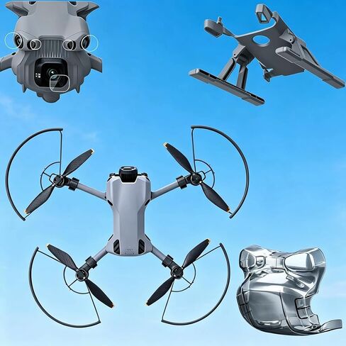 4-in-1 Accessory Kit for DJI Mini 5 Pro: Propeller Guard Circle, Landing Gear, Lens Cover & 9H Tempered Glass Screen Protector – Anti-Scratch, Anti-Fingerprint, Full Protection Set in Kuwait