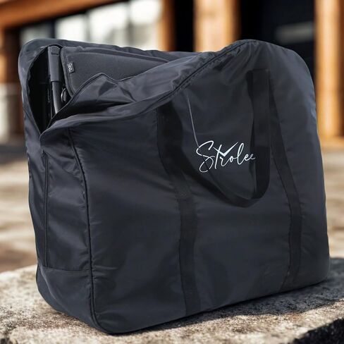Strolee Padded Double Stroller Travel Bag & Protective Storage Cover for Airplane Gate Check - Universal Fit On Many Double Travel Strollers (Padded Black) in Kuwait