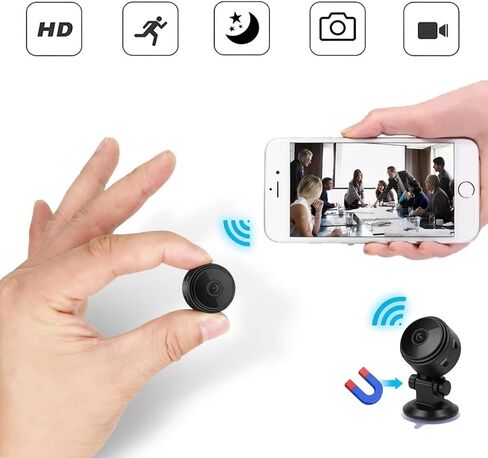 A9 Mini Wireless WiFi Security Camera, 1080P HD Pan-Tilt Night Vision, Motion Detection, One-Way Audio, Cloud Storage – Home & Nursery Monitoring in Kuwait
