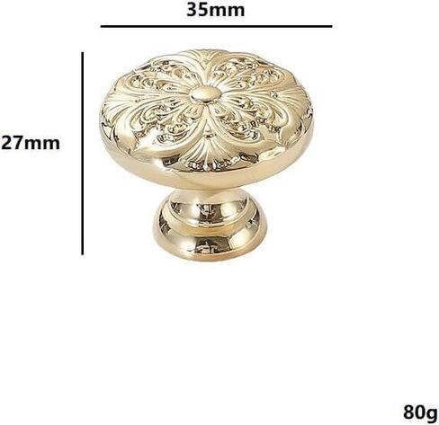 Cabinet Handles,2Pack Bright Gold Drawer Single Hole Copper Knob in Kuwait