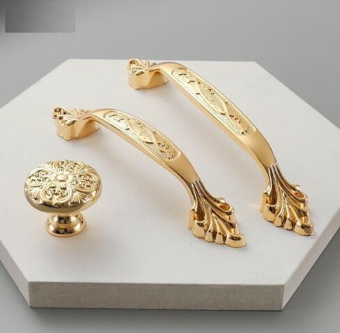 Cabinet Handles,2Pack Bright Gold Drawer Single Hole Copper Knob in Kuwait