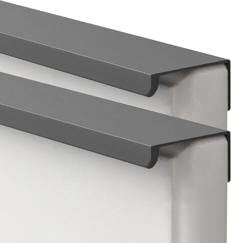 Concealed Handles, 2 Pcs Invisible Pull Kitchen Finger Edge Pull(Black,Length 400mm) in Kuwait