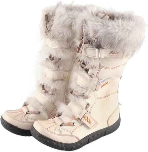 TMA EYES Women' s Winter Snow Boots,Side Zipper, Non-Slip Sole, Warm Mid-Calf Boots in Kuwait