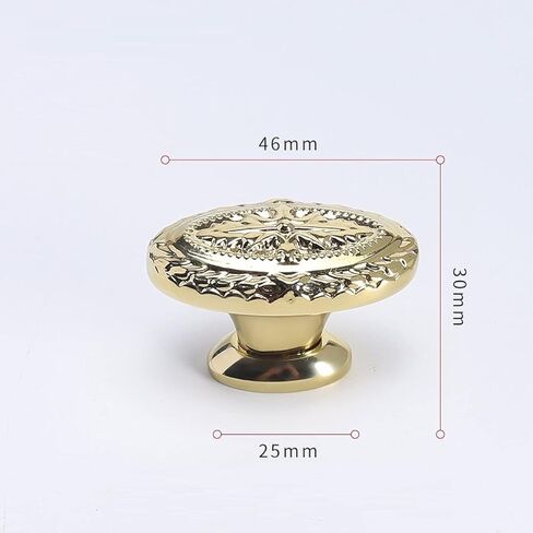 Cabinet Handles,2 Pcs Pure Brass Gold Wardrobe Drawer Door Hardware Knob in Kuwait