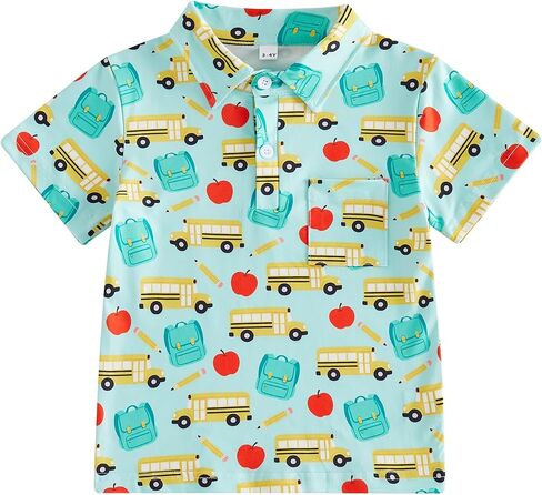 Toddler Baby Boy Preschool Clothes First Day of School T-Shirt Pre K Short Sleeve Shirt Back to School Outfit in Kuwait