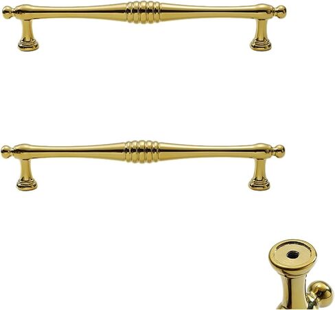 Cabinet Handles,2Pack Knob Bright Gold Handle Shoe(224mm Hole Pitch) in Kuwait