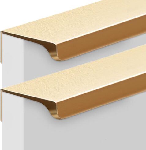 Concealed Handles, 2 Pcs Aluminium Alloy Handle(Brushed Gold,Length 300mm) in Kuwait