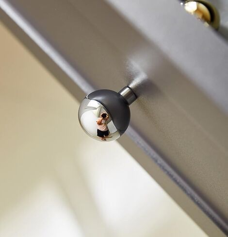 Cabinet Handles,2Pack Brass Ball Silver Chrome Plated Wardrobe Door Knobs in Kuwait