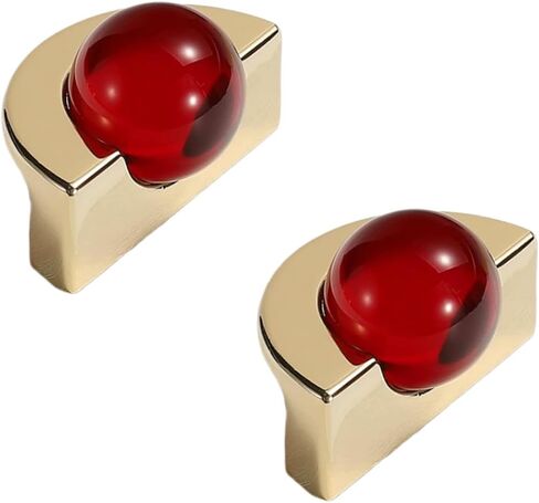 Cabinet Handles,2 Pcs Colored Agate Jade Knobs(31*33mm Blue Agate) in Kuwait