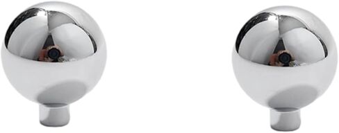 Cabinet Handles,2Pack Brass Ball Silver Chrome Plated Wardrobe Door Knobs in Kuwait