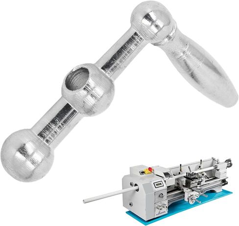 Walfront Lathe Crank Handle, Iron Slide 3 Ball Handle with Slick Hole for 8mm Shaft, for 7x10 0618 CJ0618A 7x12 7x14 0618 3B Mini Lathe in Kuwait
