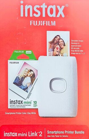 Fujifilm Instax Mini Link 2 Printer Bundle - White in Kuwait