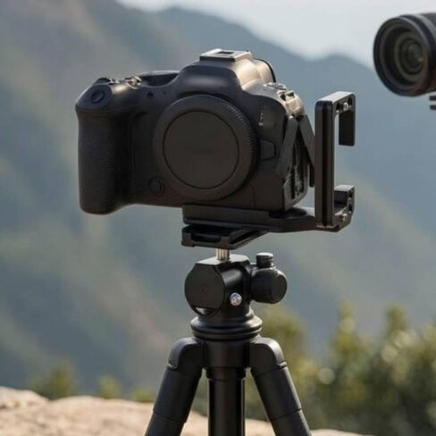 Camera Mounting Bracket Plate Cinema R6 R6 Mark II Mirrorless Aluminum Alloy Quick Release Fast Orientation Change Landscape Portrait Suitable for vlog in Kuwait