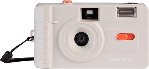 Praktica Reusable 35mm Film Camera, Cream - Retro Full Frame Focus Free Flash (Film & 1xAAA not Included) in Kuwait