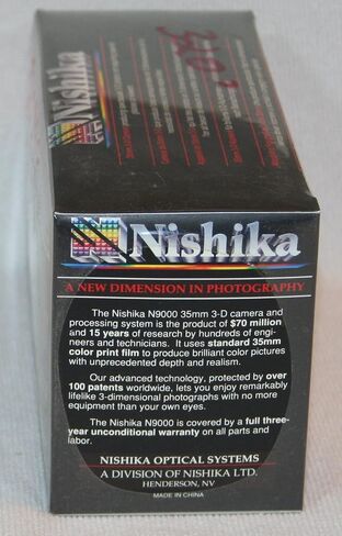Nishika N9000 35mm Quadrascopic 3D Lenticular Camera – 4-Lens System, Built-in Flash, Uses Standard 35mm Film – Vintage Retro Camera (Renewed) in Kuwait