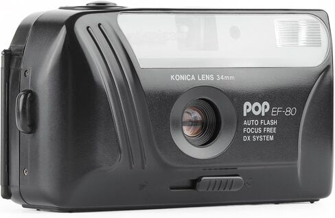 Konica POP EF-88 35mm Film Camera – Point & Shoot, Built-In Flash, Focus Free – Made in Japan (Renewed) in Kuwait