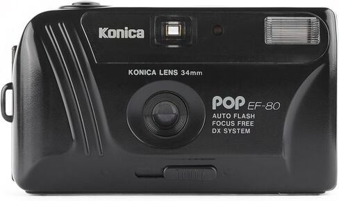 Konica POP EF-88 35mm Film Camera – Point & Shoot, Built-In Flash, Focus Free – Made in Japan (Renewed) in Kuwait