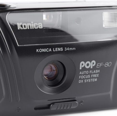 Konica POP EF-88 35mm Film Camera – Point & Shoot, Built-In Flash, Focus Free – Made in Japan (Renewed) in Kuwait