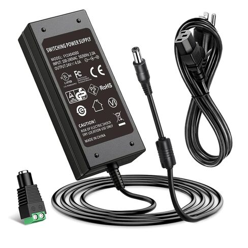24V 96W LED Driver 120V AC to DC 24V 4A LED Transformer, AC-DC Power Adapter Supply for RGB W5050 WS2811 5050 3528 LED Strip Module Light, CCTV Camera, LCD Monitor, Massage Chair in Saudi Arabia