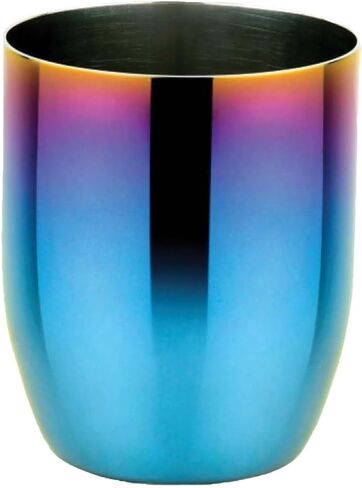 Ahimsa Stainless Steel Kids Cups, 8 oz, Rainbow, Set of 4 | Pediatrician Designed, Toddler Cups for Open Cup Training, Polished Food Grade Steel, Dishwasher Safe, Non-Toxic & BPA Free in Kuwait