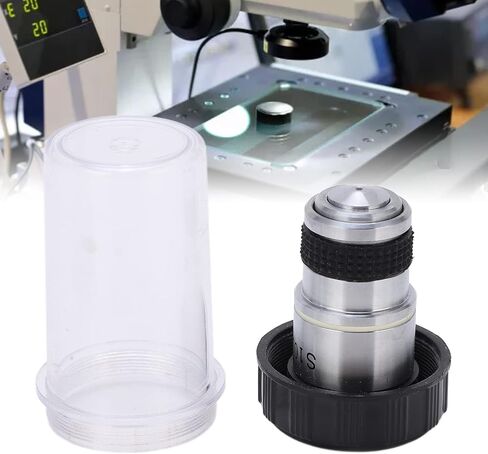 Fafeicy Achromatic Microscope Objective High Refractive Index Achromatic Objective Lens Wide Field of View for Microscope (S100/1.25 Oil) in Kuwait